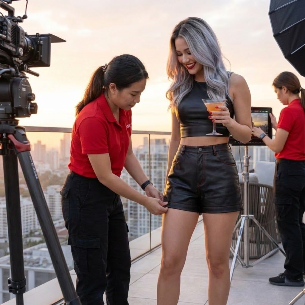 A Rooftop Sunset with Real Leather