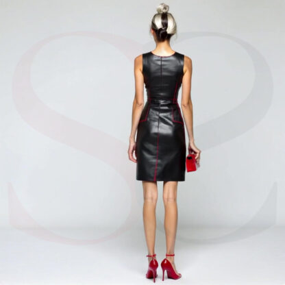 Black Leather Cocktail Dress