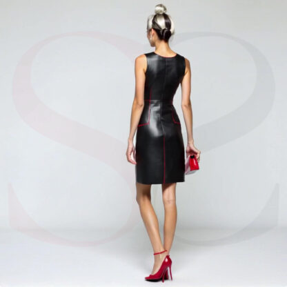 Black Leather Cocktail Dress