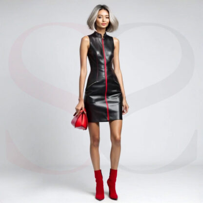 Black Leather Mini Dress