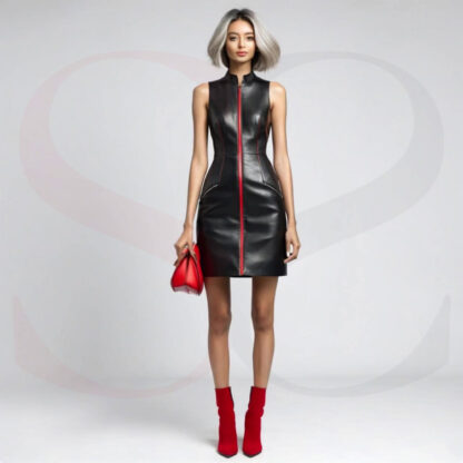 Black Leather Mini Dress