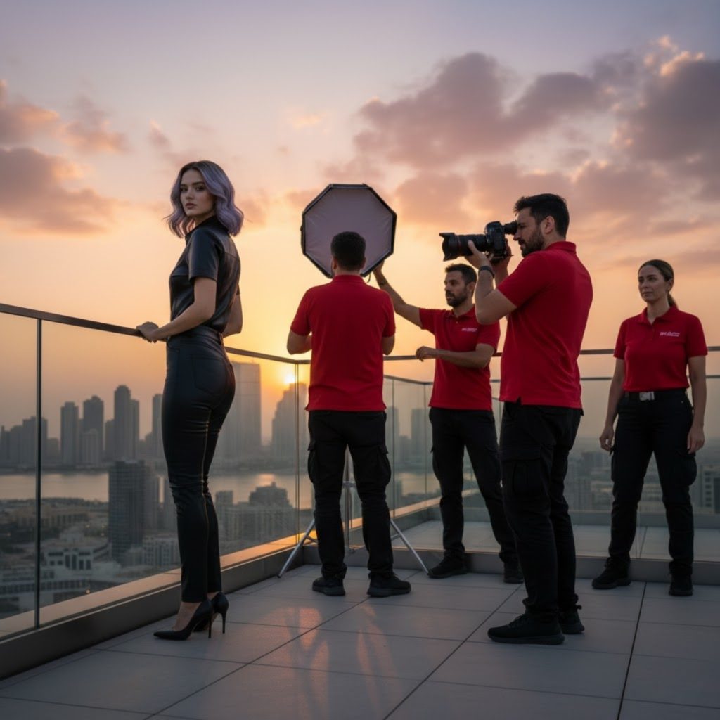 Refined Style Captured in a Sunset Moment