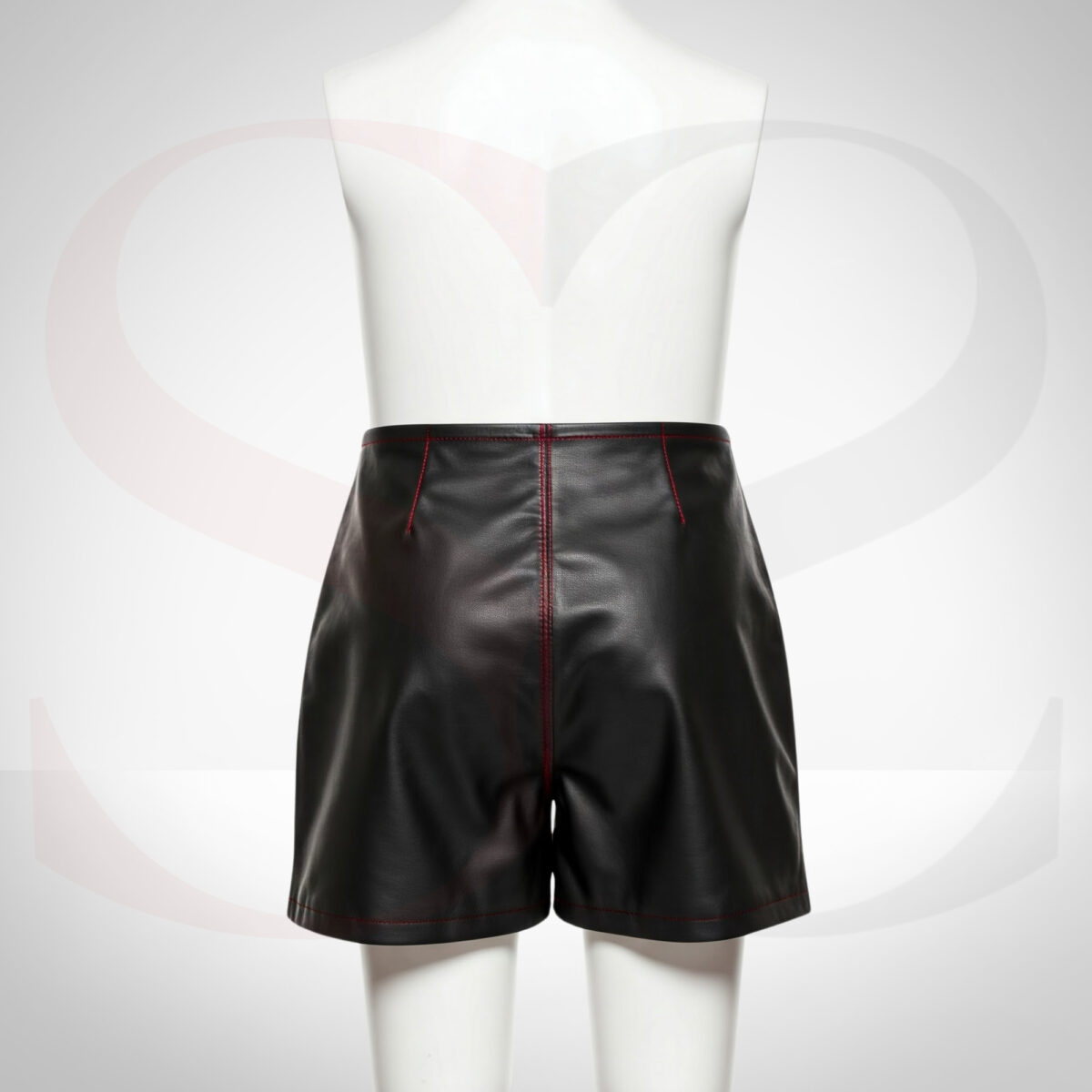 Black Leather Shorts Womens