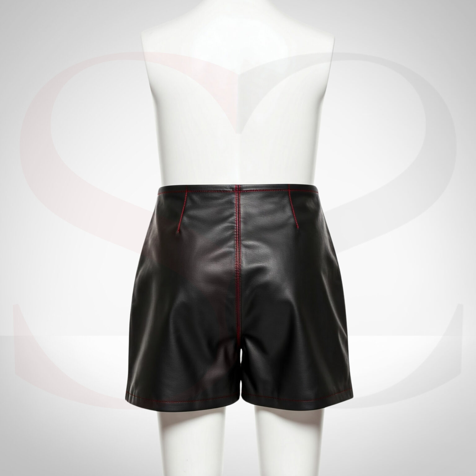 Black Leather Shorts Womens