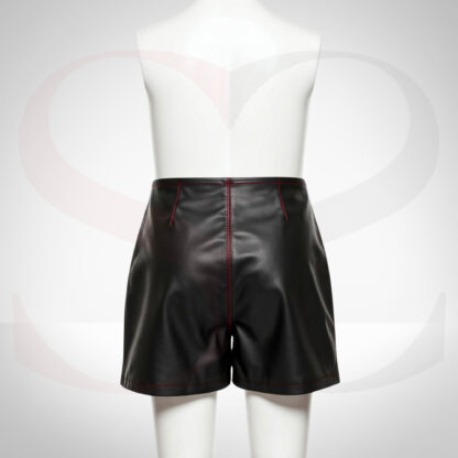 Black Leather Shorts Womens