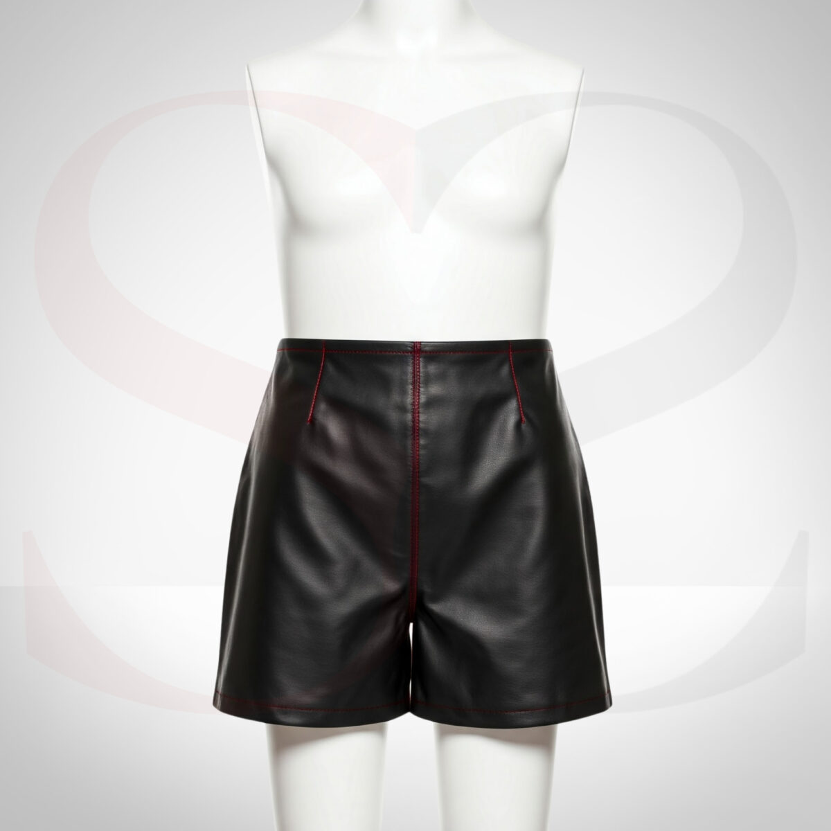 Black Leather Shorts Womens