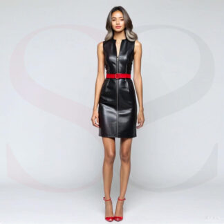 Leather Dress With Belt