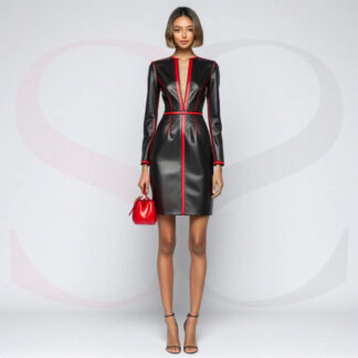 Long Sleeve Leather Dress