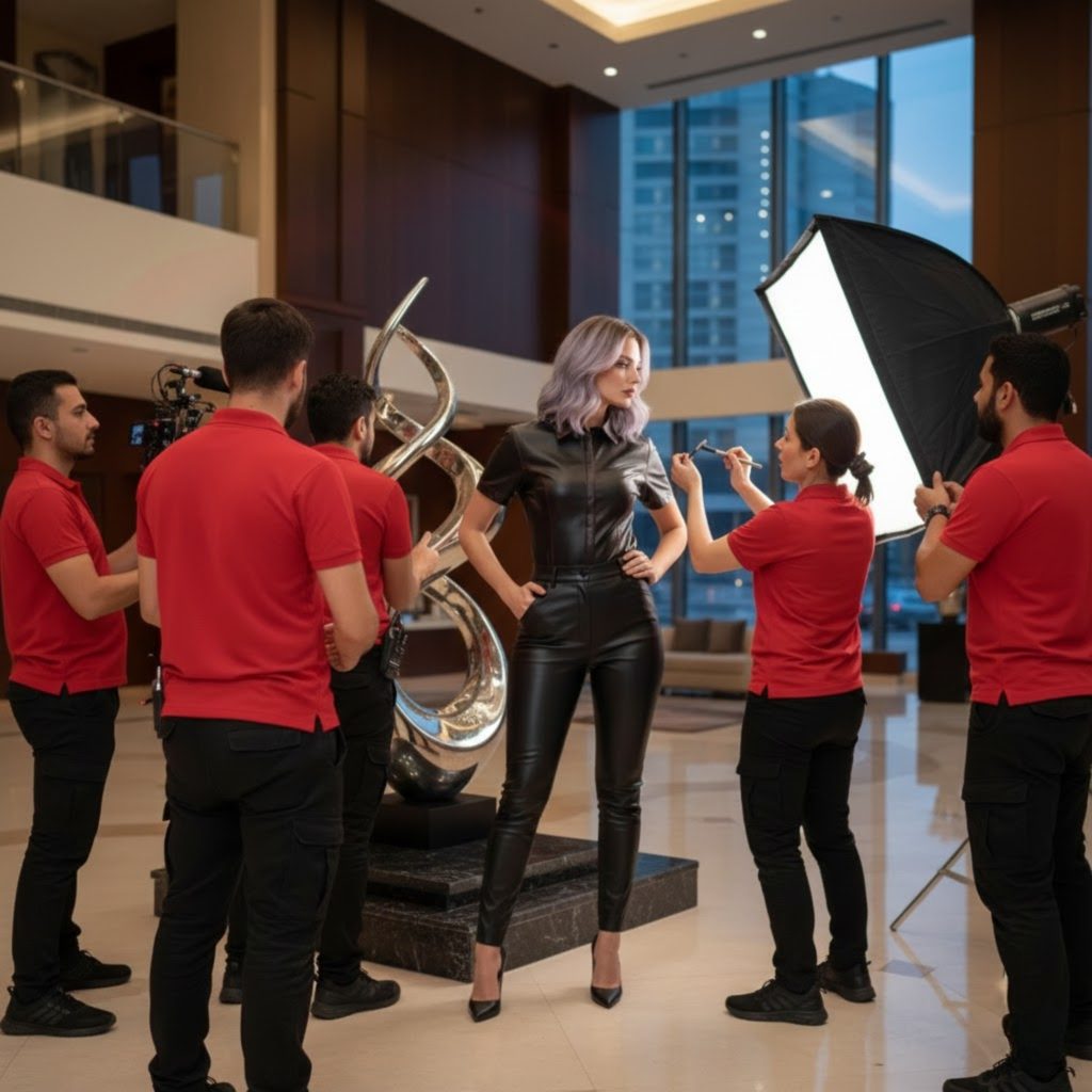 Behind the Alluring Black Leather Silhouette