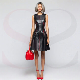 Black And Leather Dress