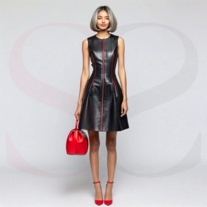 Black And Leather Dress