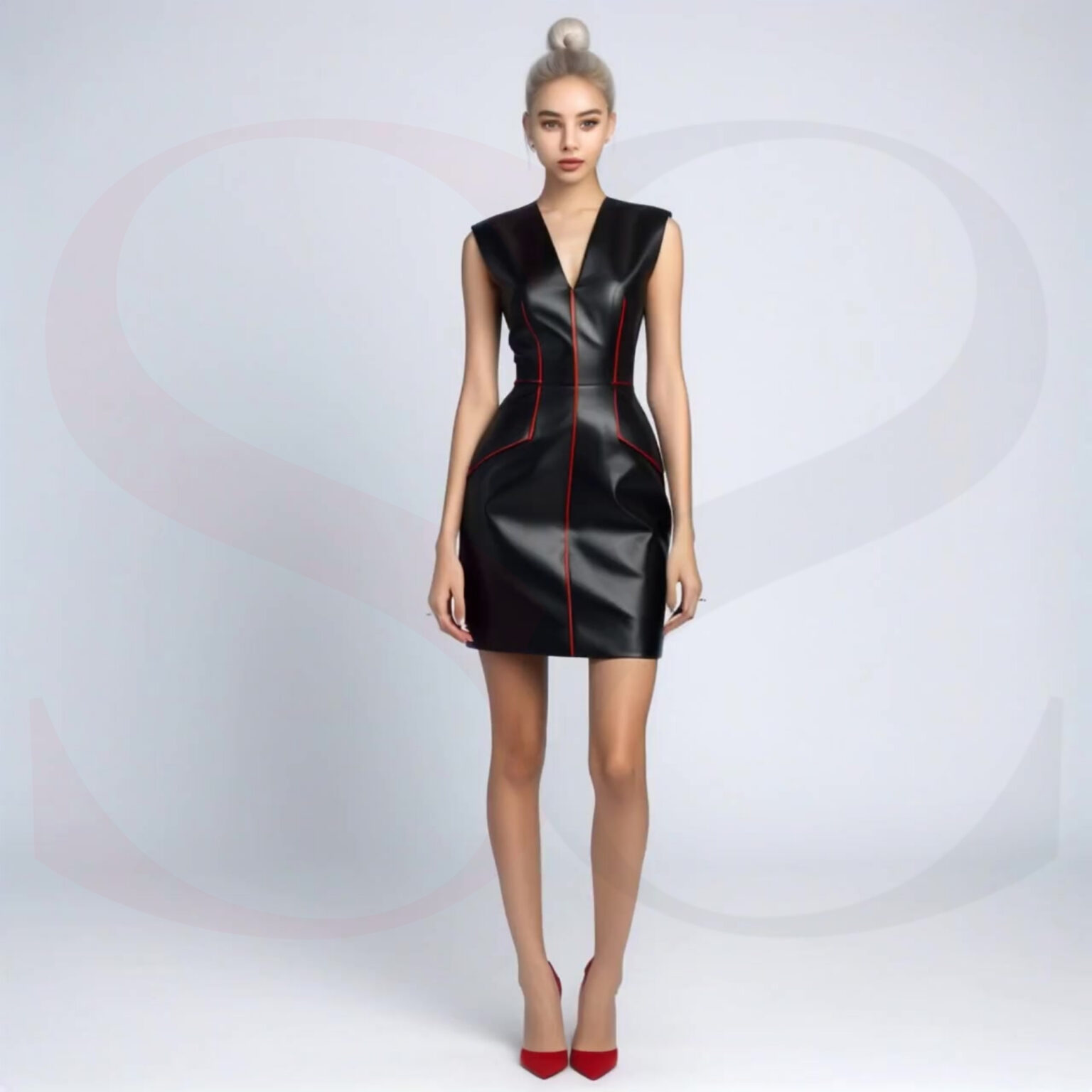 Black Mini Dress Leather