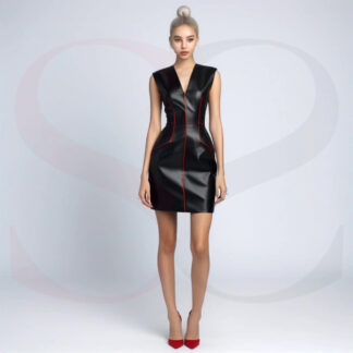 Black Mini Dress Leather