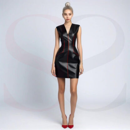 Black Mini Dress Leather