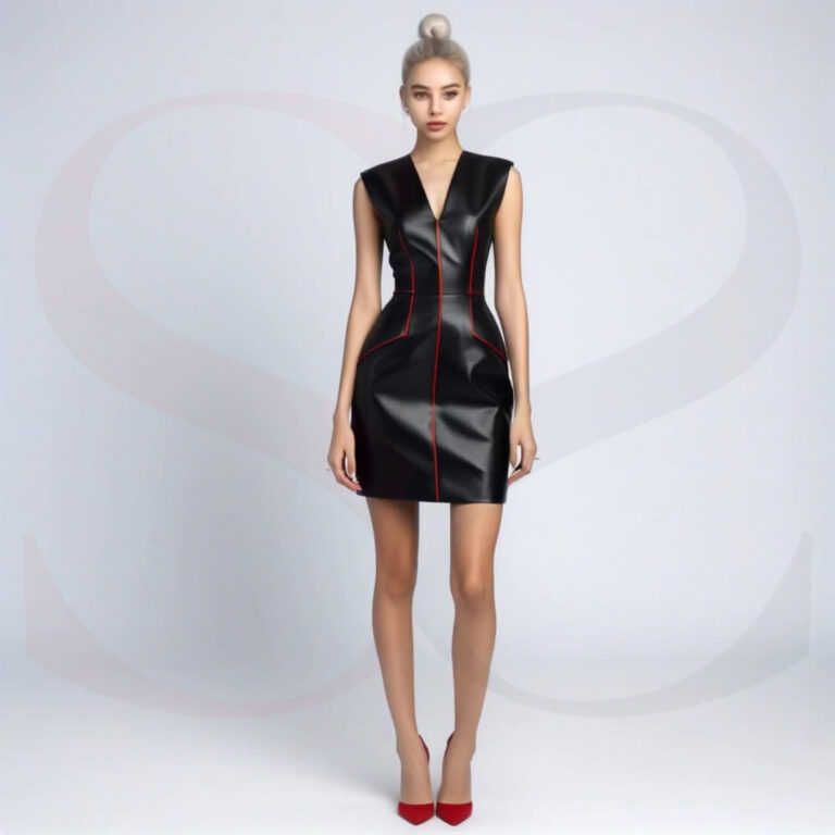Black Mini Dress Leather