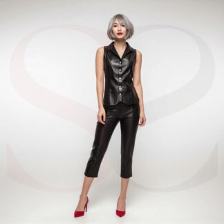 Leather Pant Women With Vest