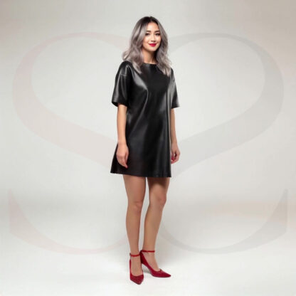 Leather T Shirt Dress