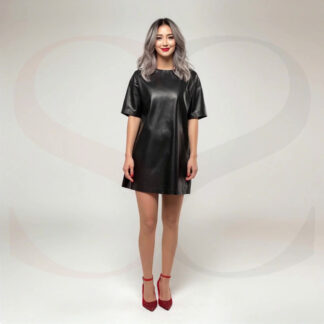 Leather T Shirt Dress
