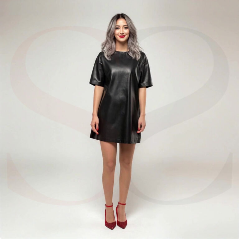 Leather T Shirt Dress