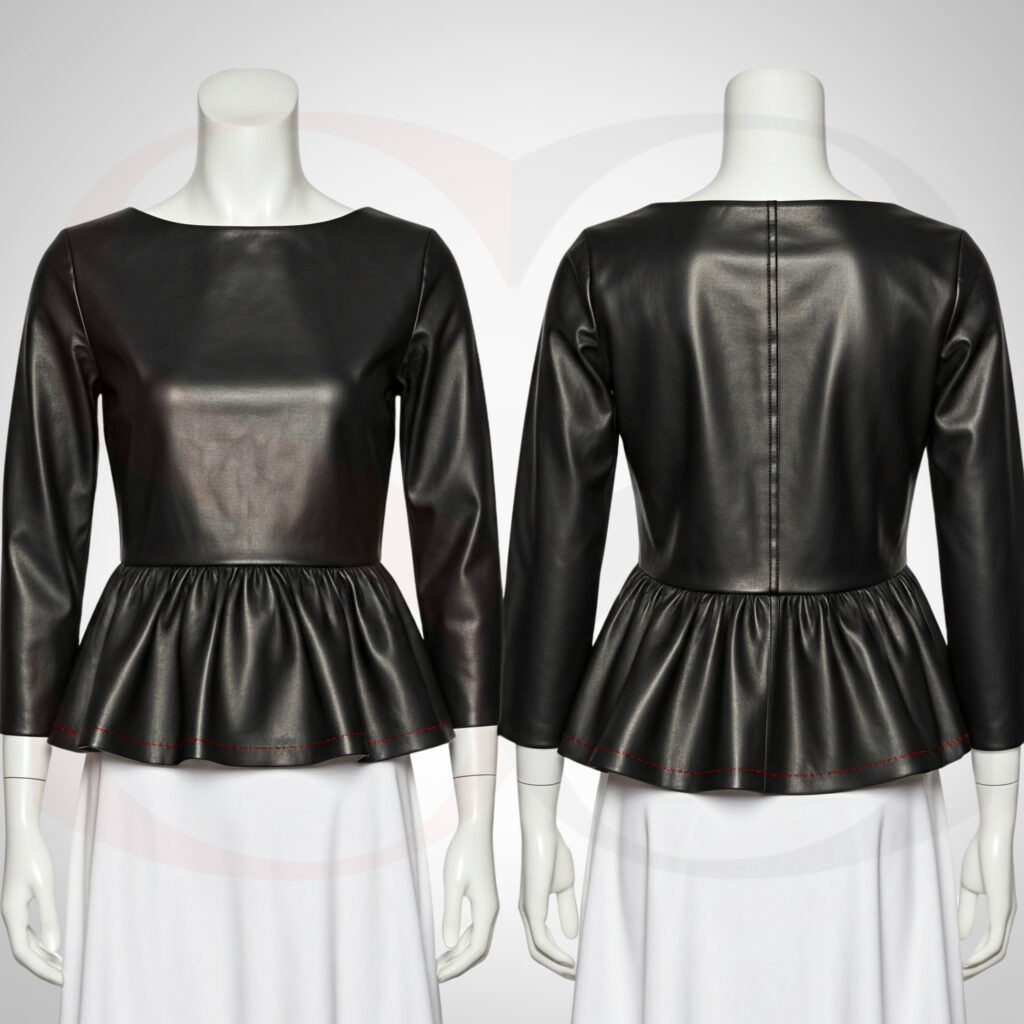 Blouse Peplum Noir Et Jaune HARDOB - Taille 18 - Occasion Excellent état