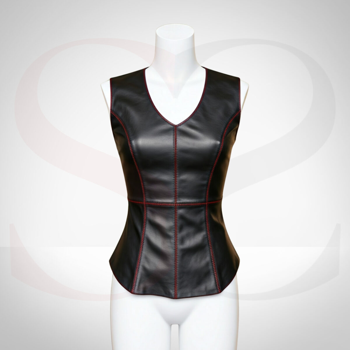 Fitted Black Leather Top