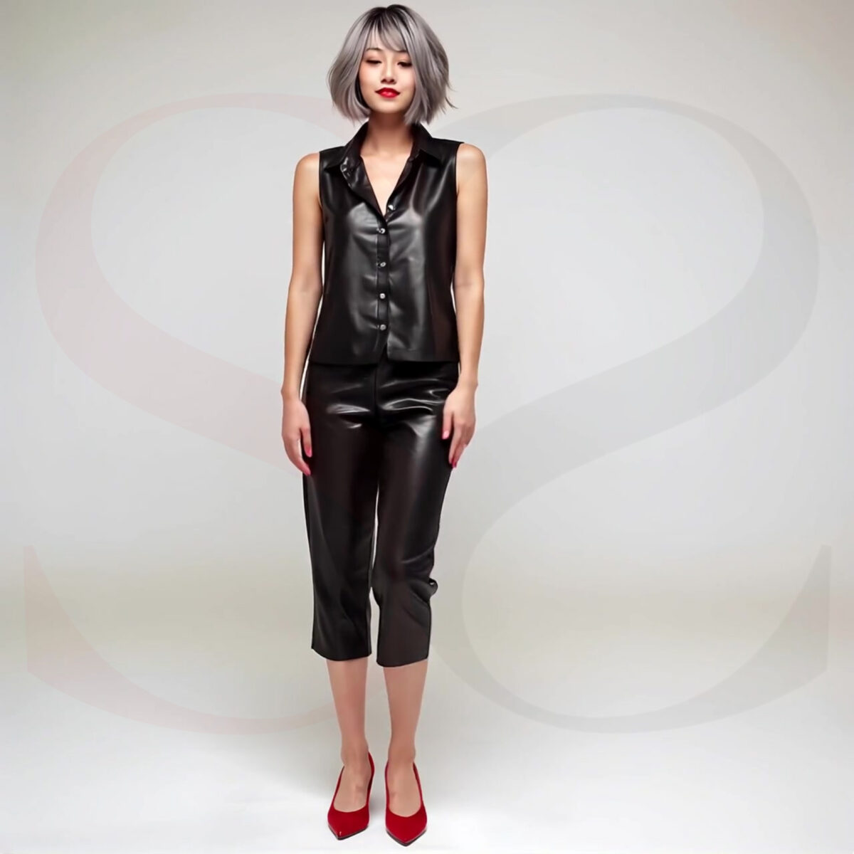 Leather Two Piece Outfit