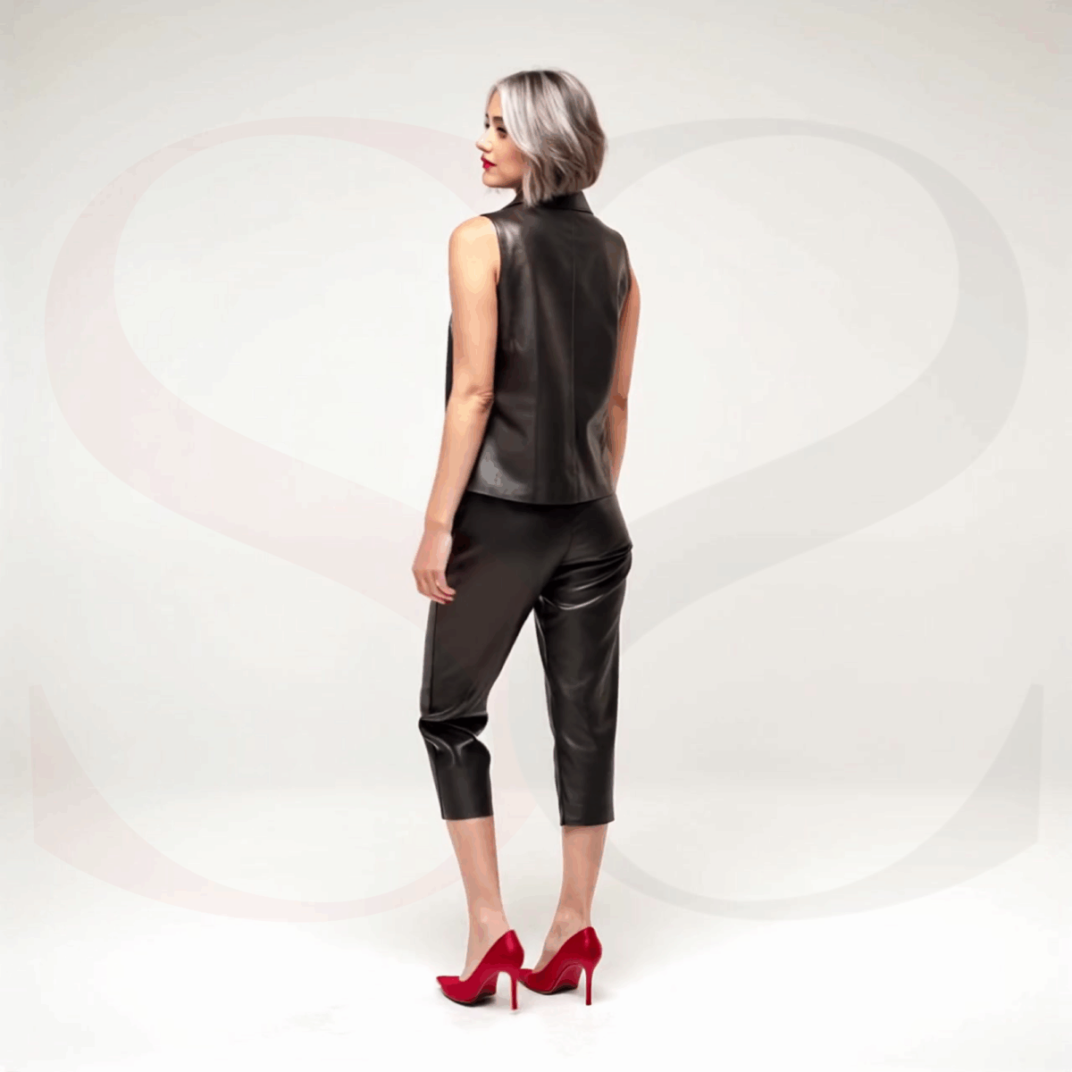 Leather Two Piece Set Outfit