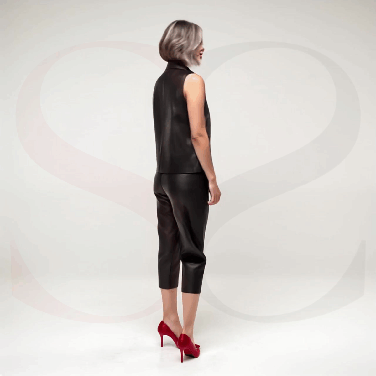 Leather Two Piece Set Outfit