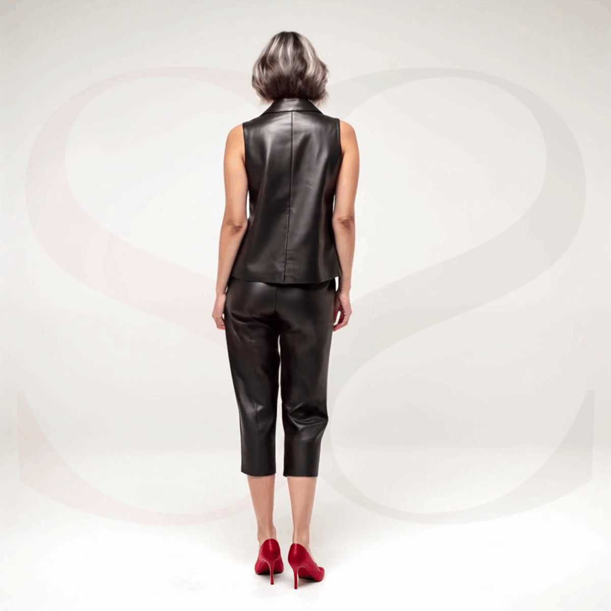Leather Two Piece Set Outfit