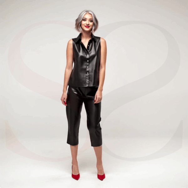Leather Two Piece Set Outfit