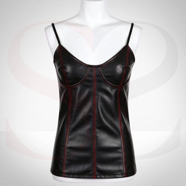 Luxury Leather Cami Top