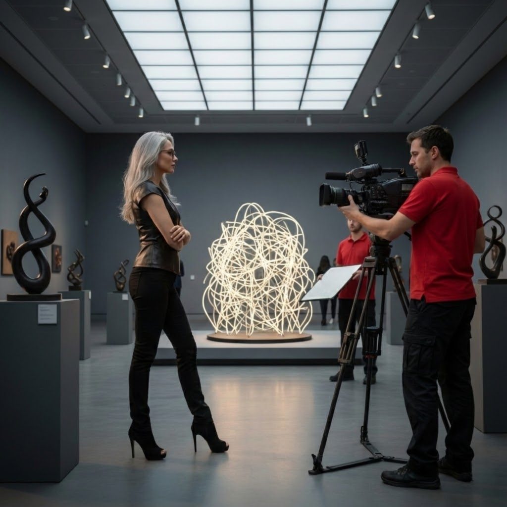 Refined Style Amidst Contemporary Sculpture