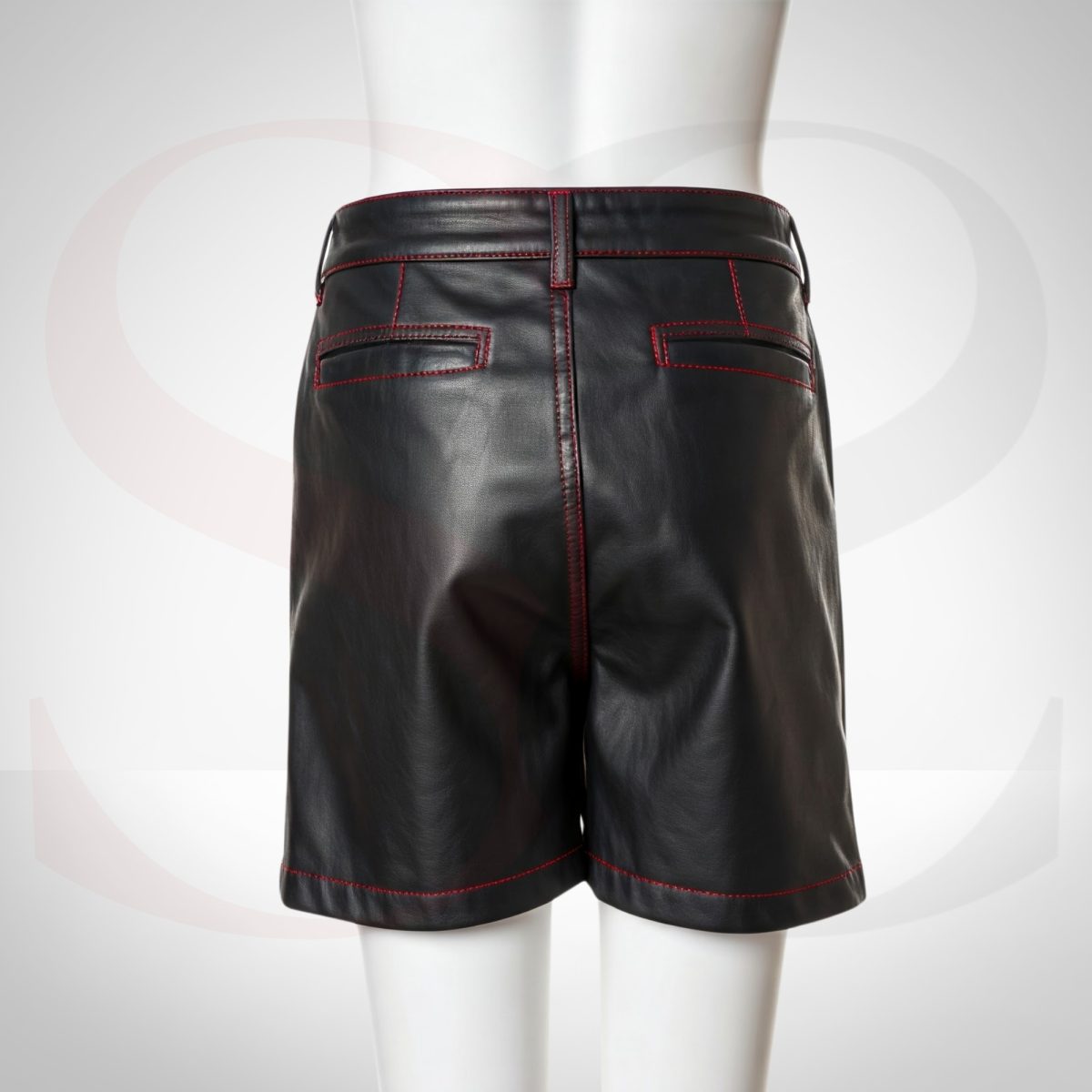 Black Leather Bermuda Shorts