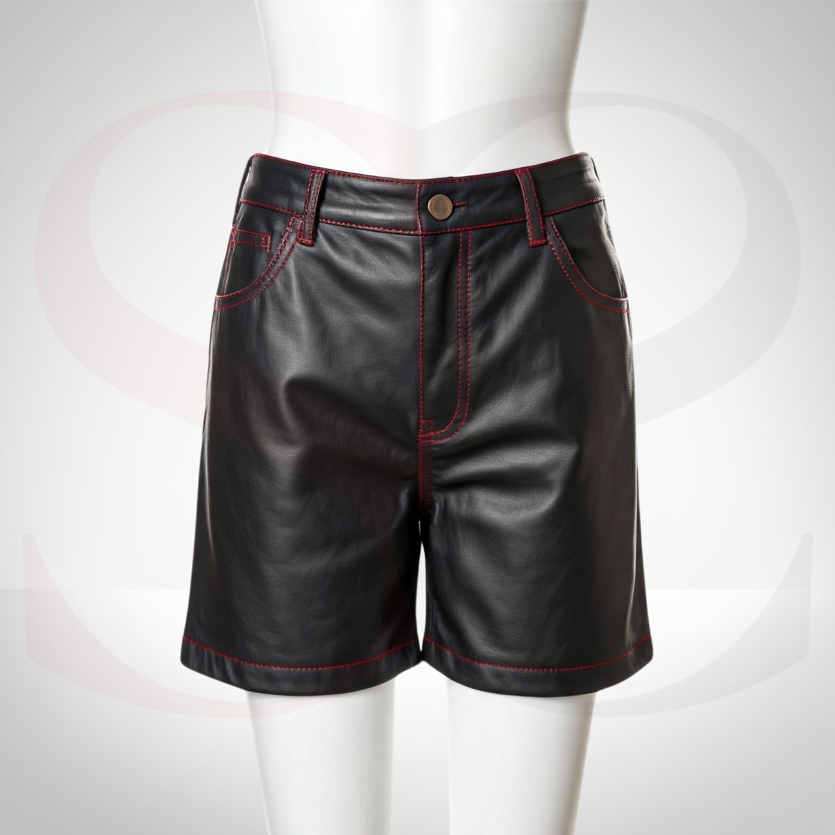 Black Leather Bermuda Shorts