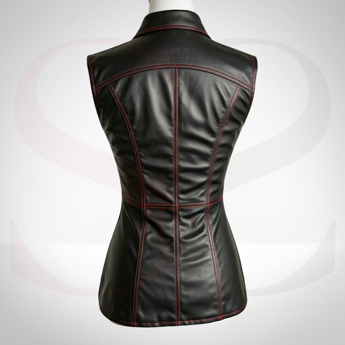 Black Leather Button Down Shirt