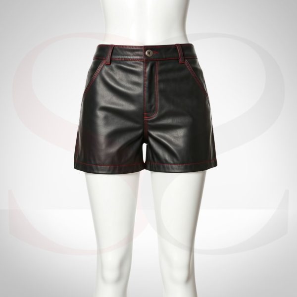 Black Leather Shorts Women