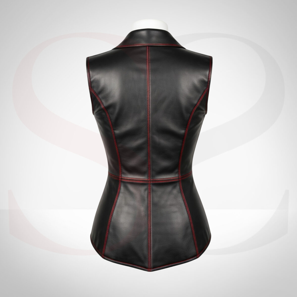 Black Leather Sleeveless Top