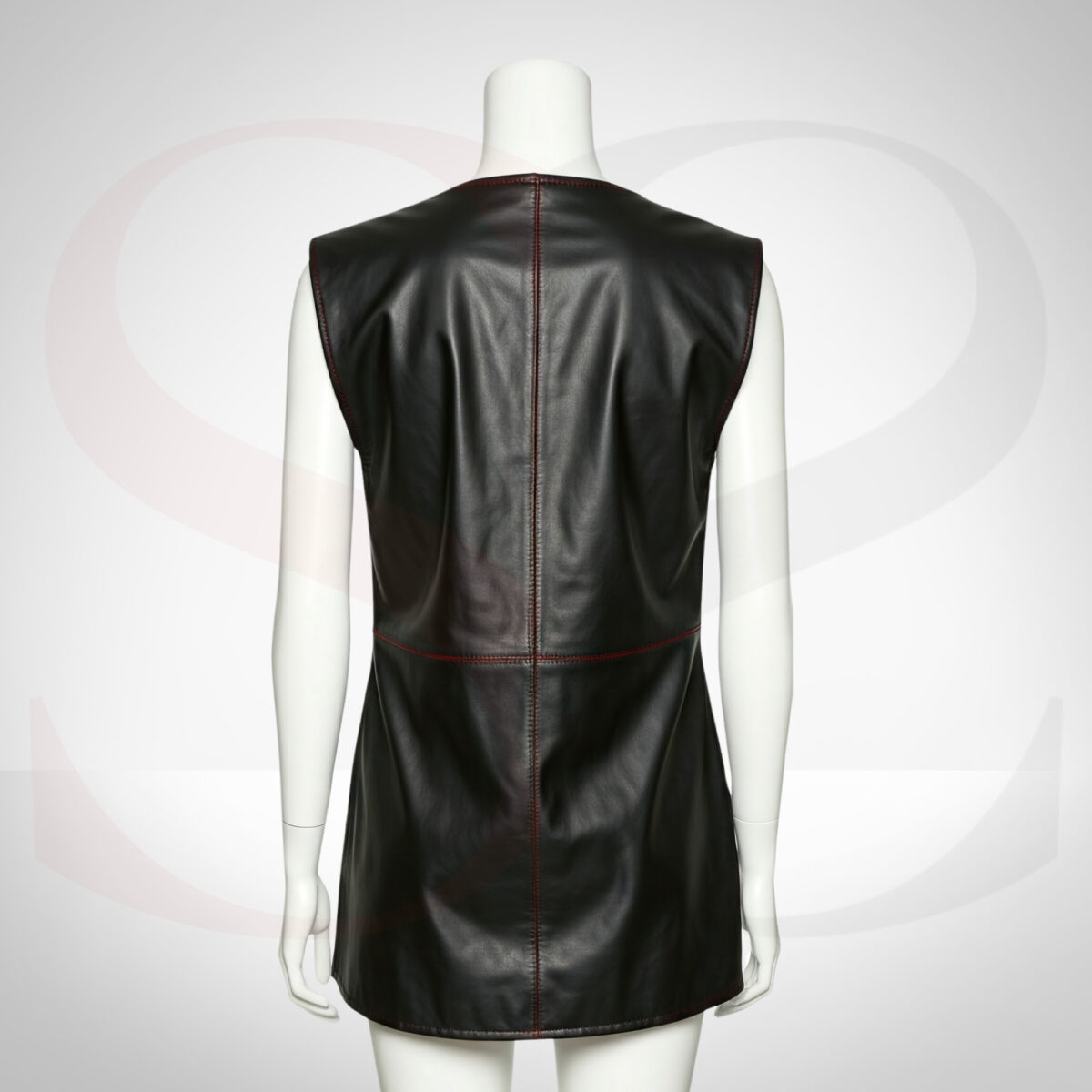 Black Leather Wrap Dress