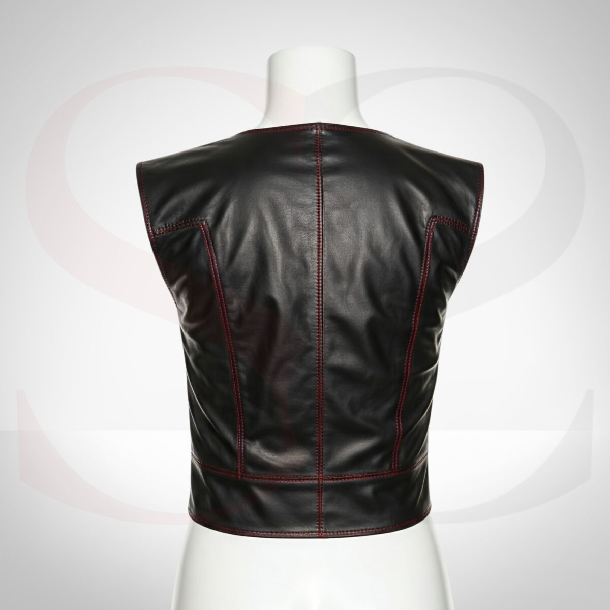 Fitted Leather Wrap Top