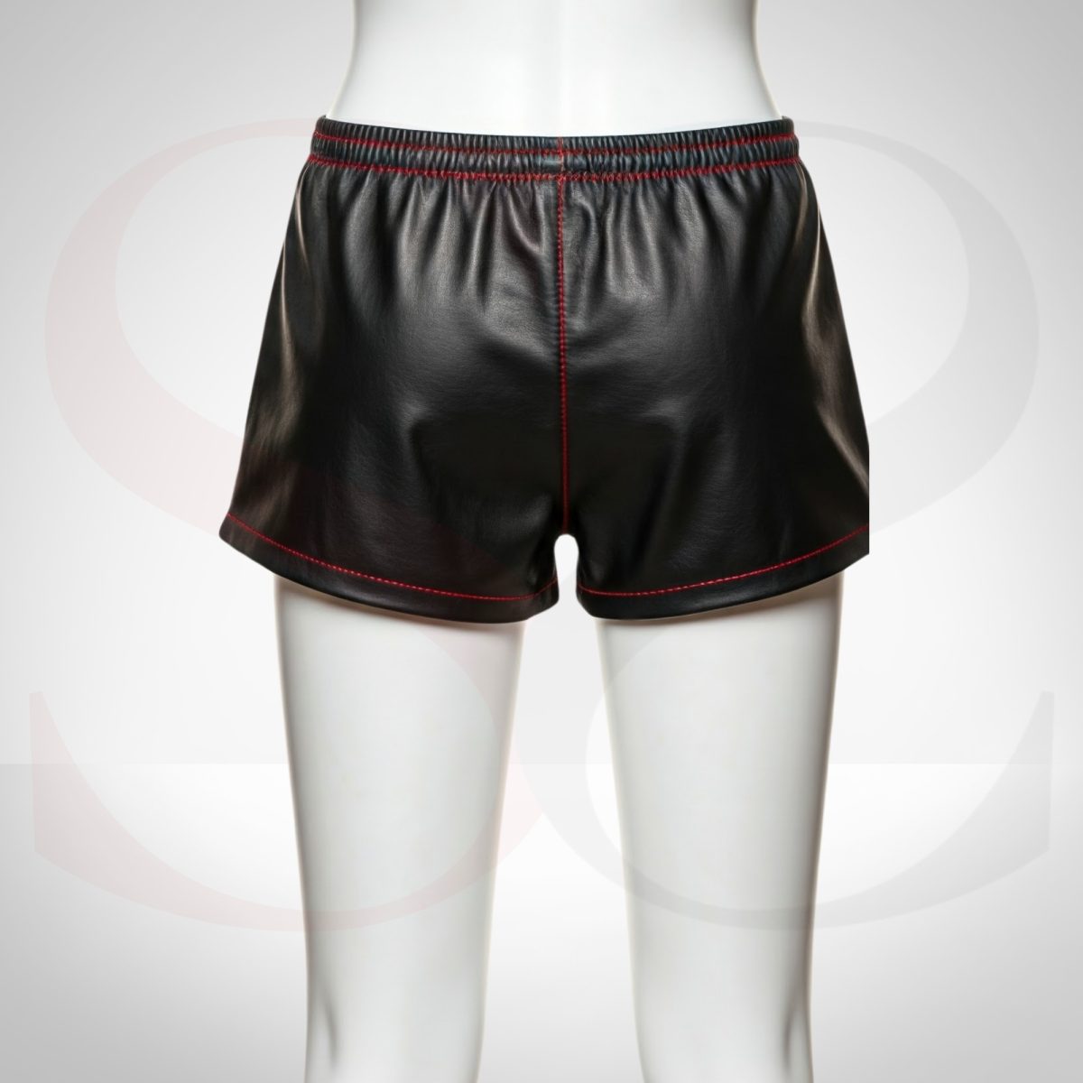 High Waisted Leather Gym Shorts