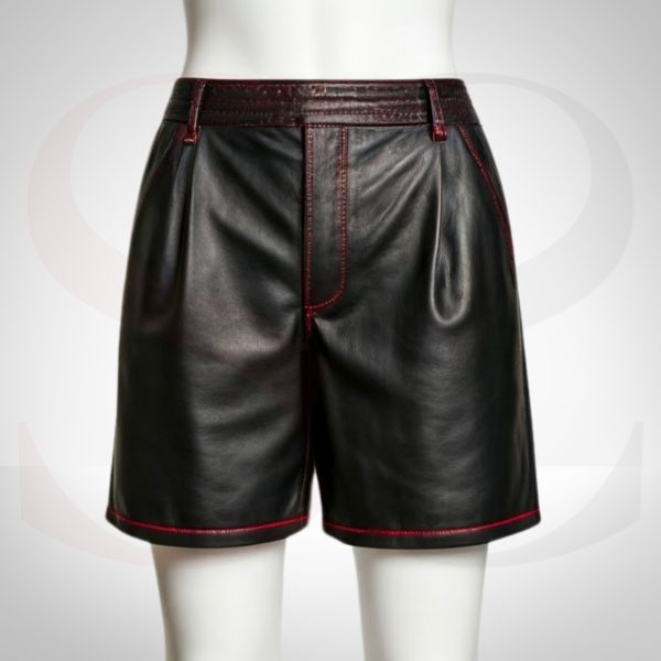 Iconic Black Leather Shorts
