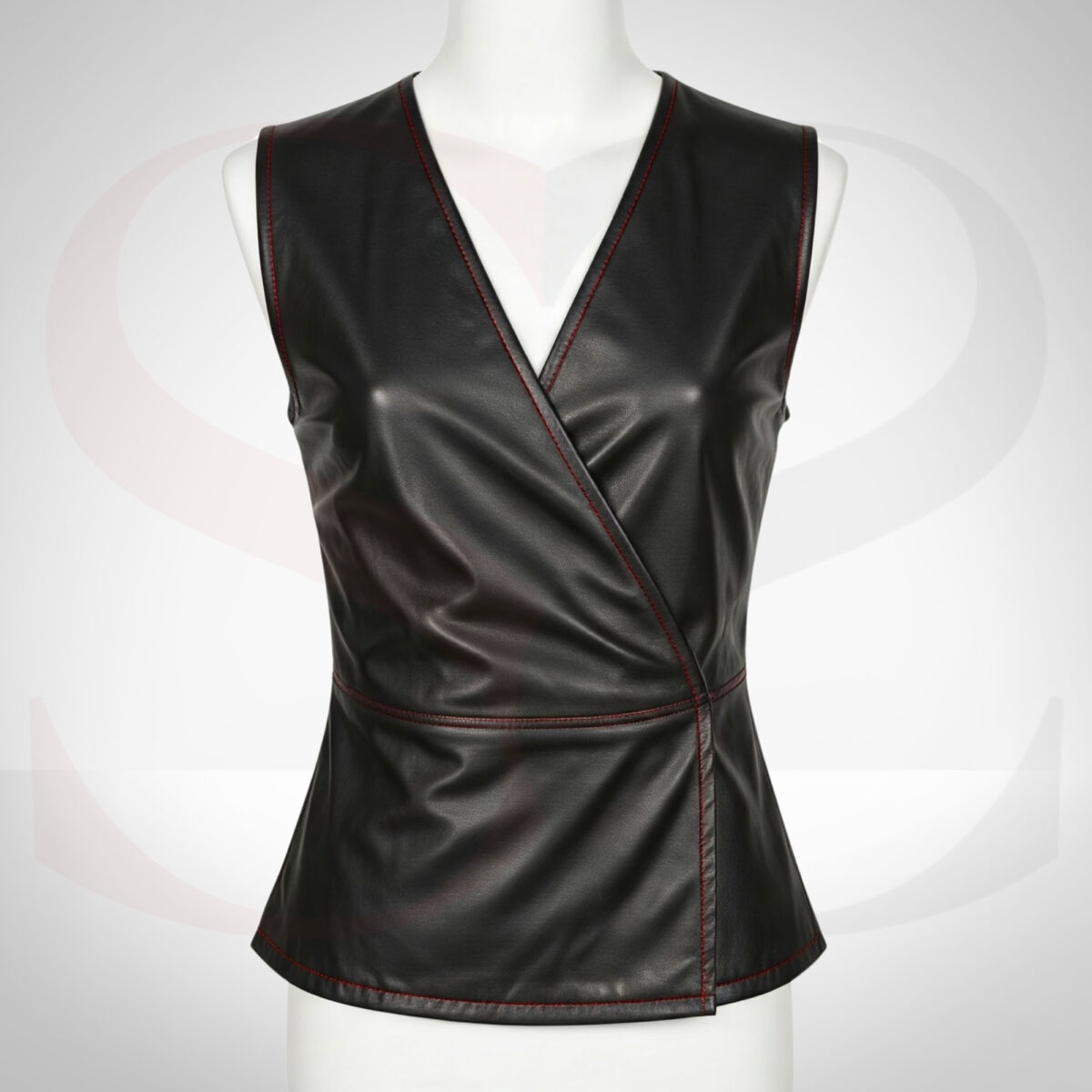 Iconic Style Leather Wrap Top