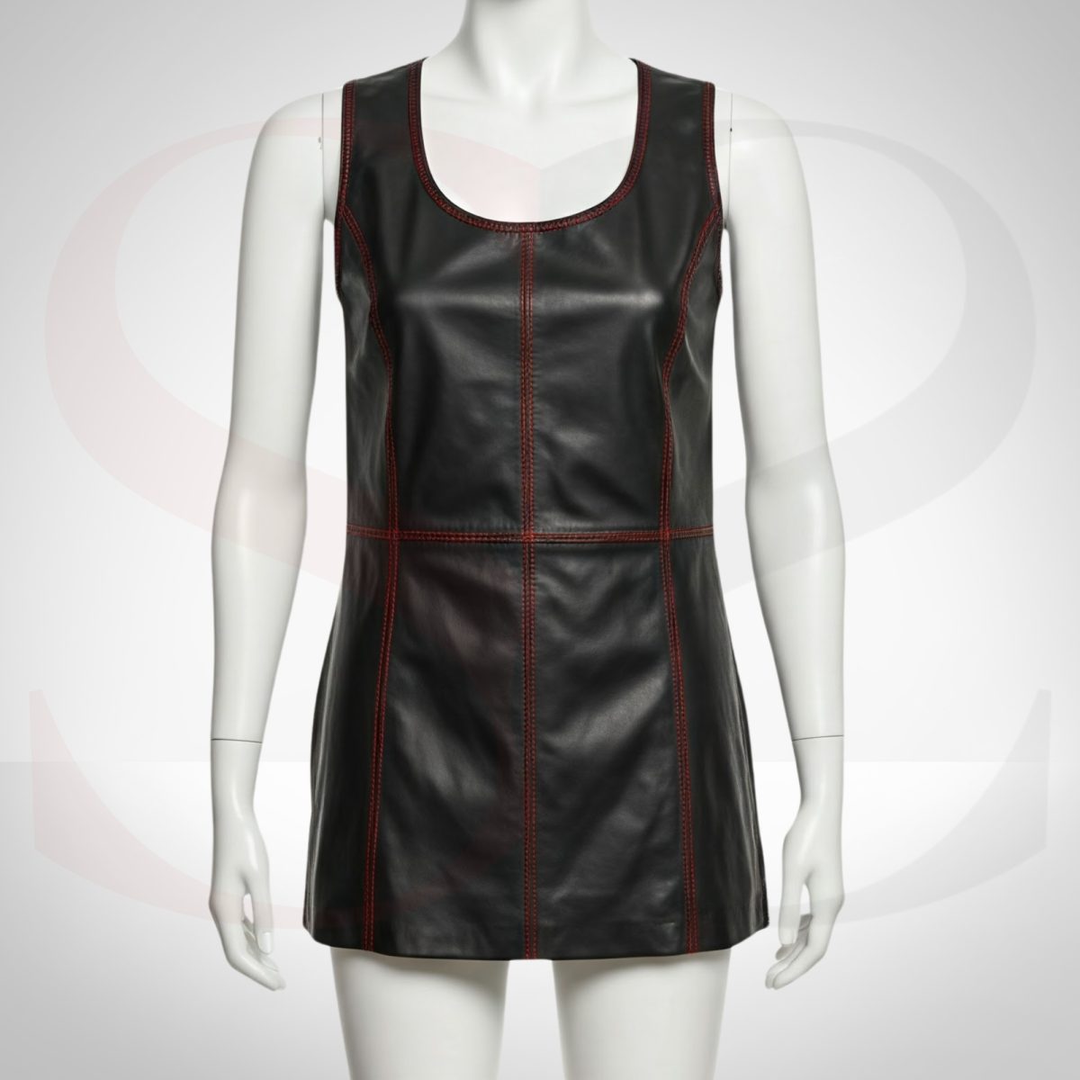 Leather Bodycon Mini Dress