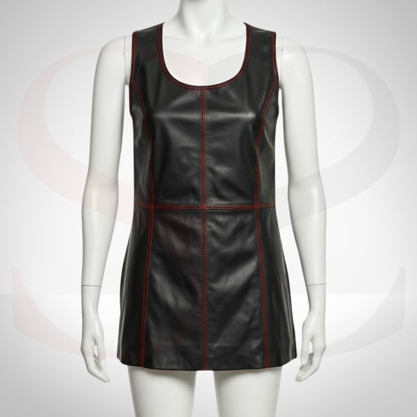 Leather Bodycon Mini Dress
