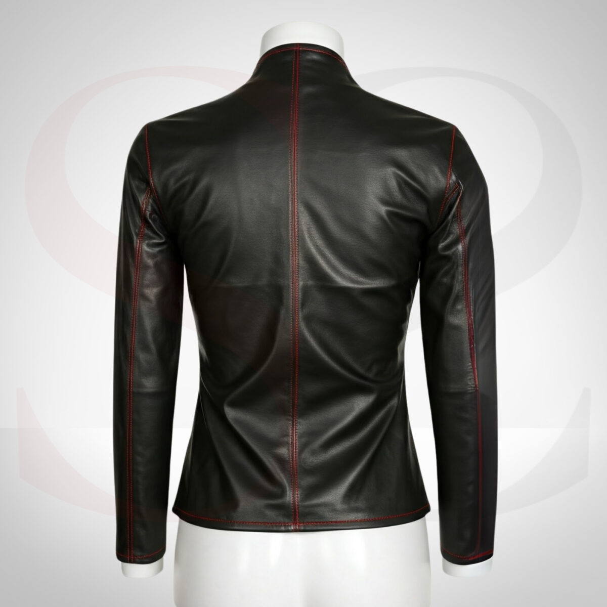 Long Sleeve Leather Wrap Top