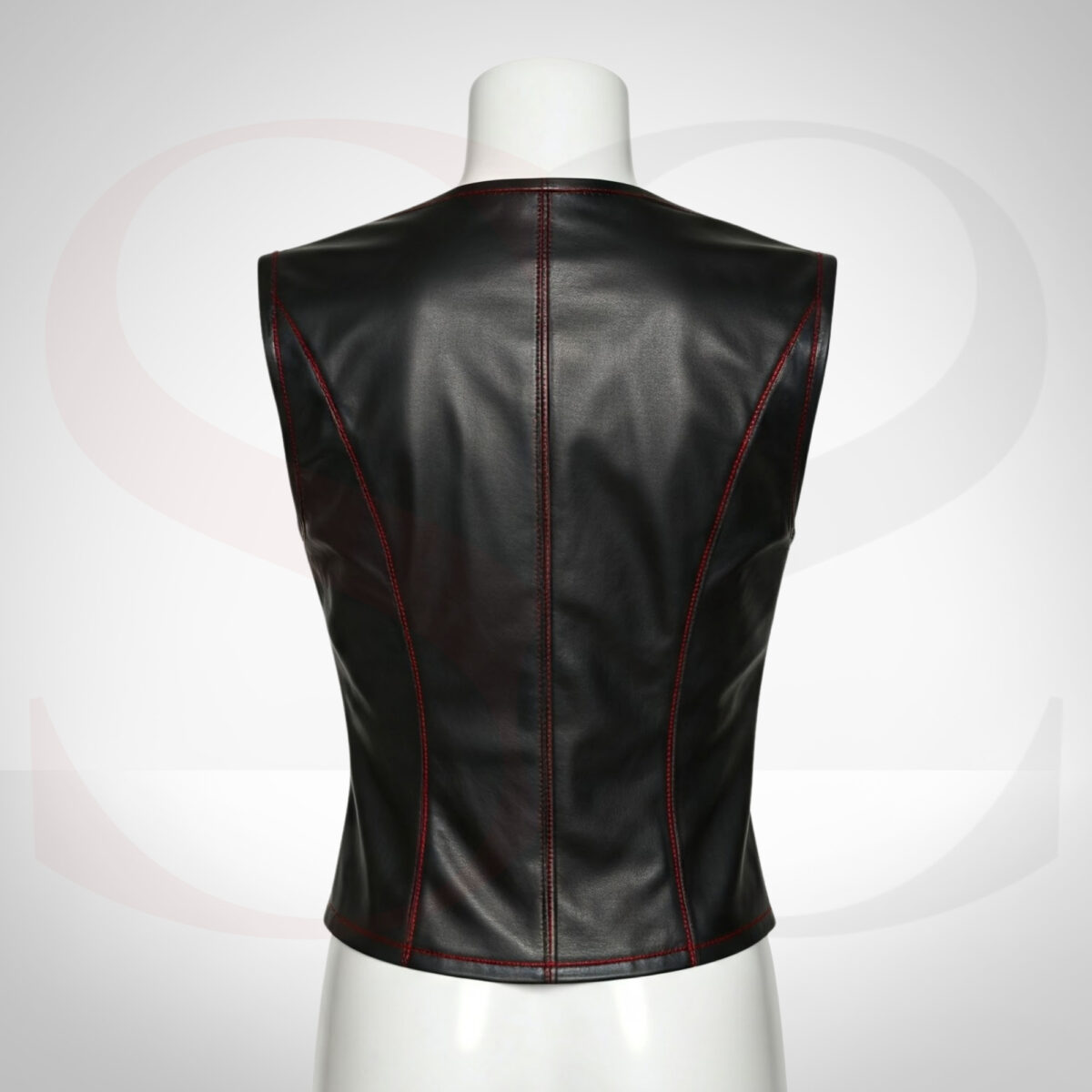 Luxury Black Leather Wrap Top