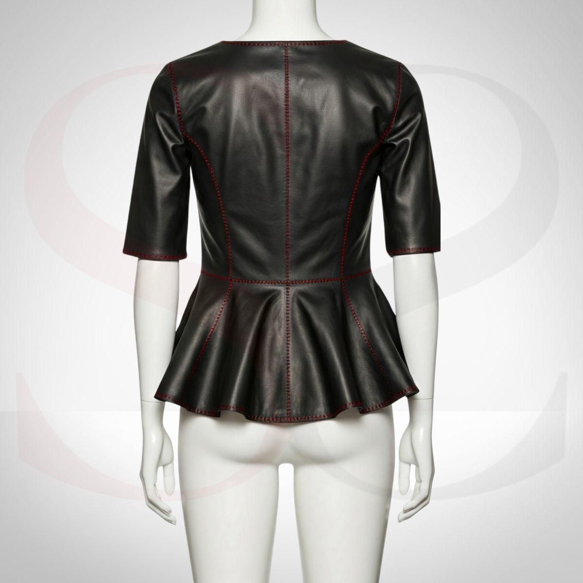 Streetwear Leather Peplum Top