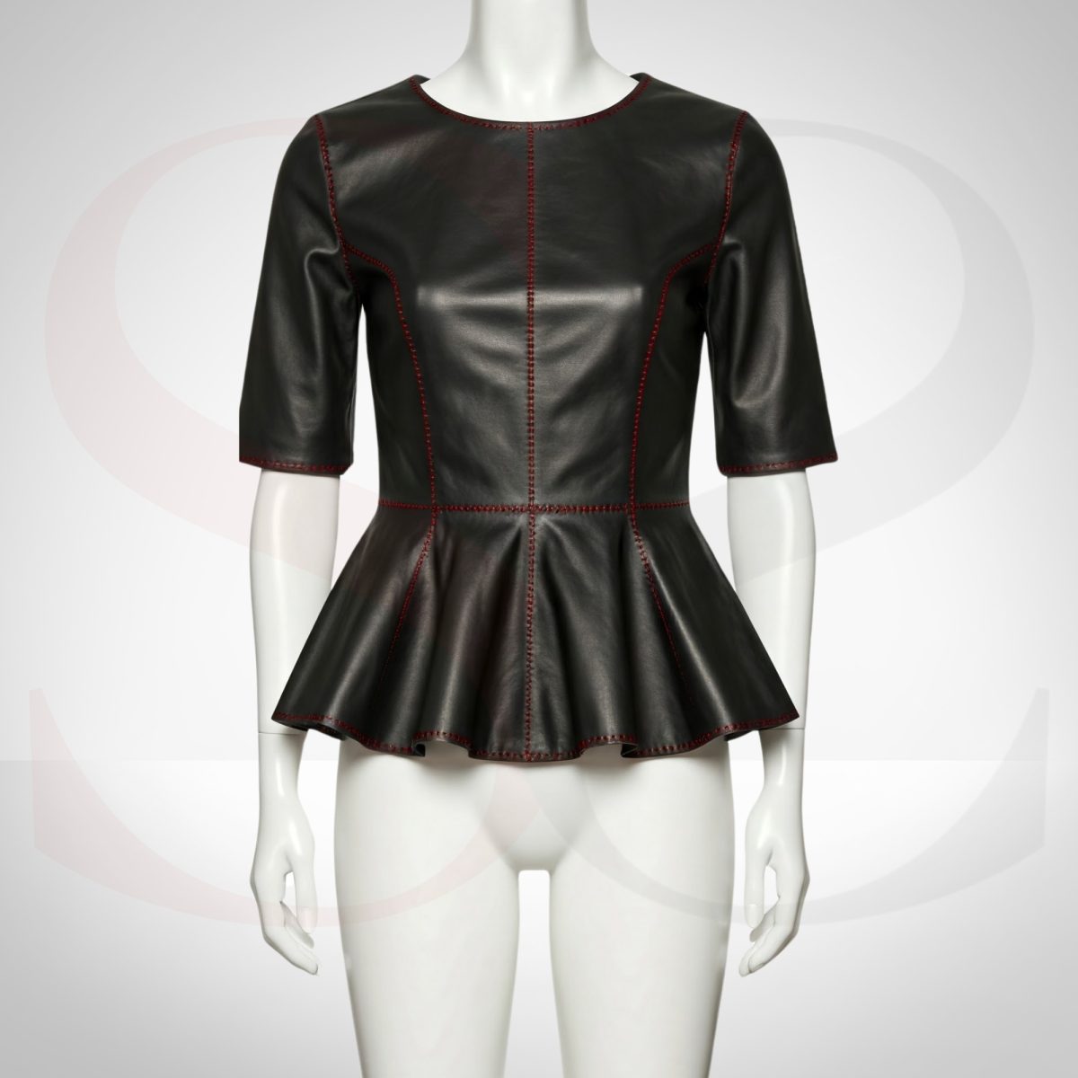 Streetwear Leather Peplum Top