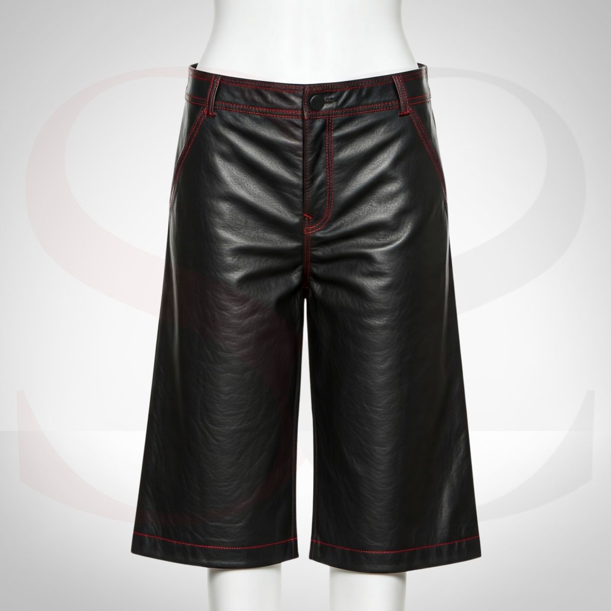 Stylish Leather Culottes Shorts