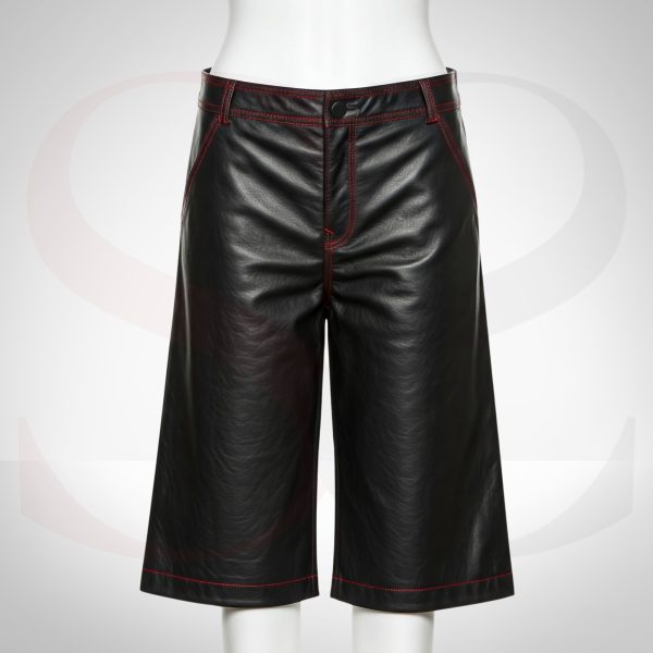 Stylish Leather Culottes Shorts